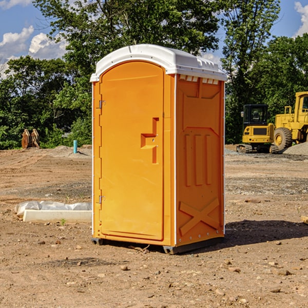 how often are the portable restrooms cleaned and serviced during a rental period in Hocking OH